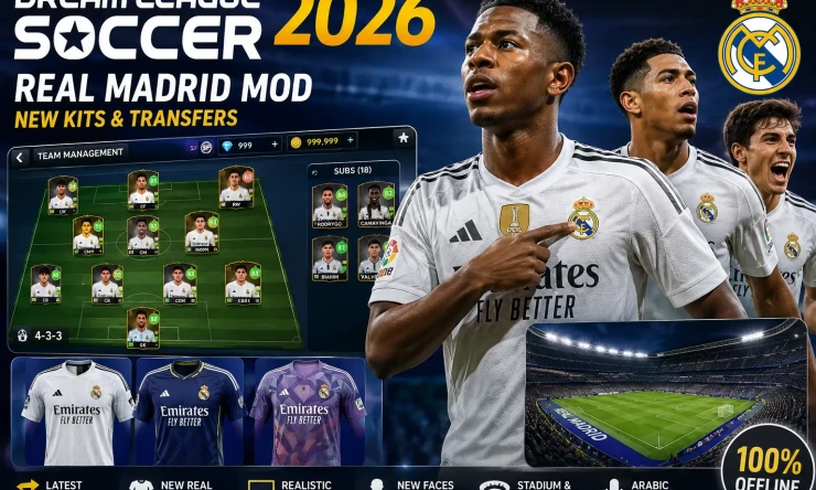 مميزات تحميل لعبة دريم ليج مود ريال مدريد 2026